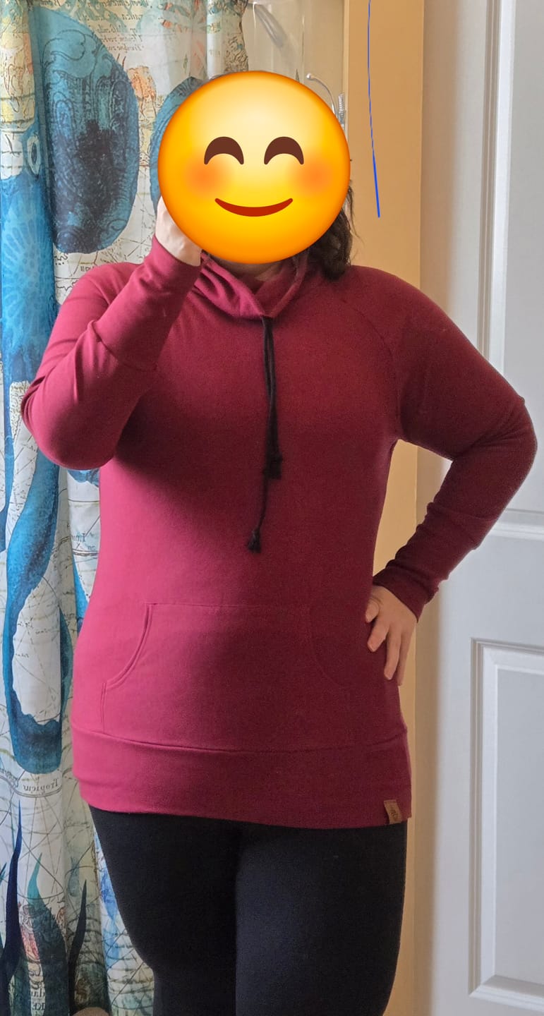 Customer photo review of *Freshly Baked* Cowl Sweatshirt