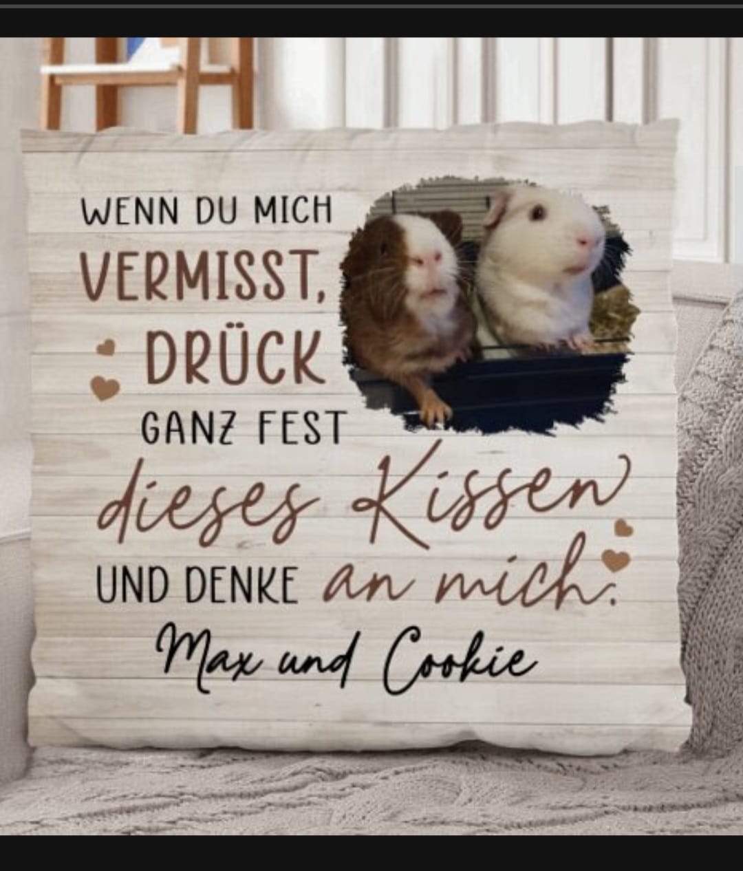 Customer photo review of Immer bei dir - Familien-Kissen