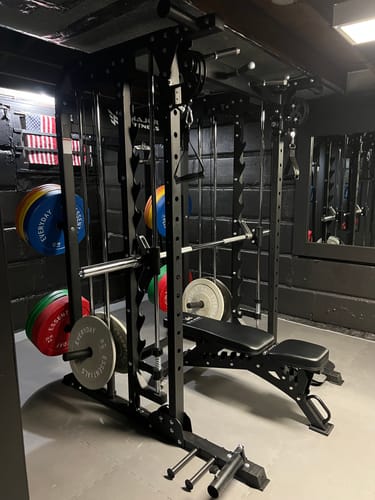 Customer photo review of Major Fitness B52 All-In-One Home Gym Smith Machine