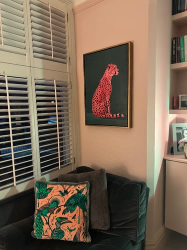 Customer photo review of Pink Cheetah Print