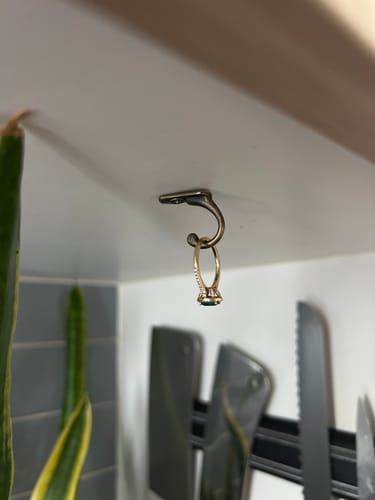 Customer photo review of Small bronze single prong Coat or key hook 28mm x 23mm