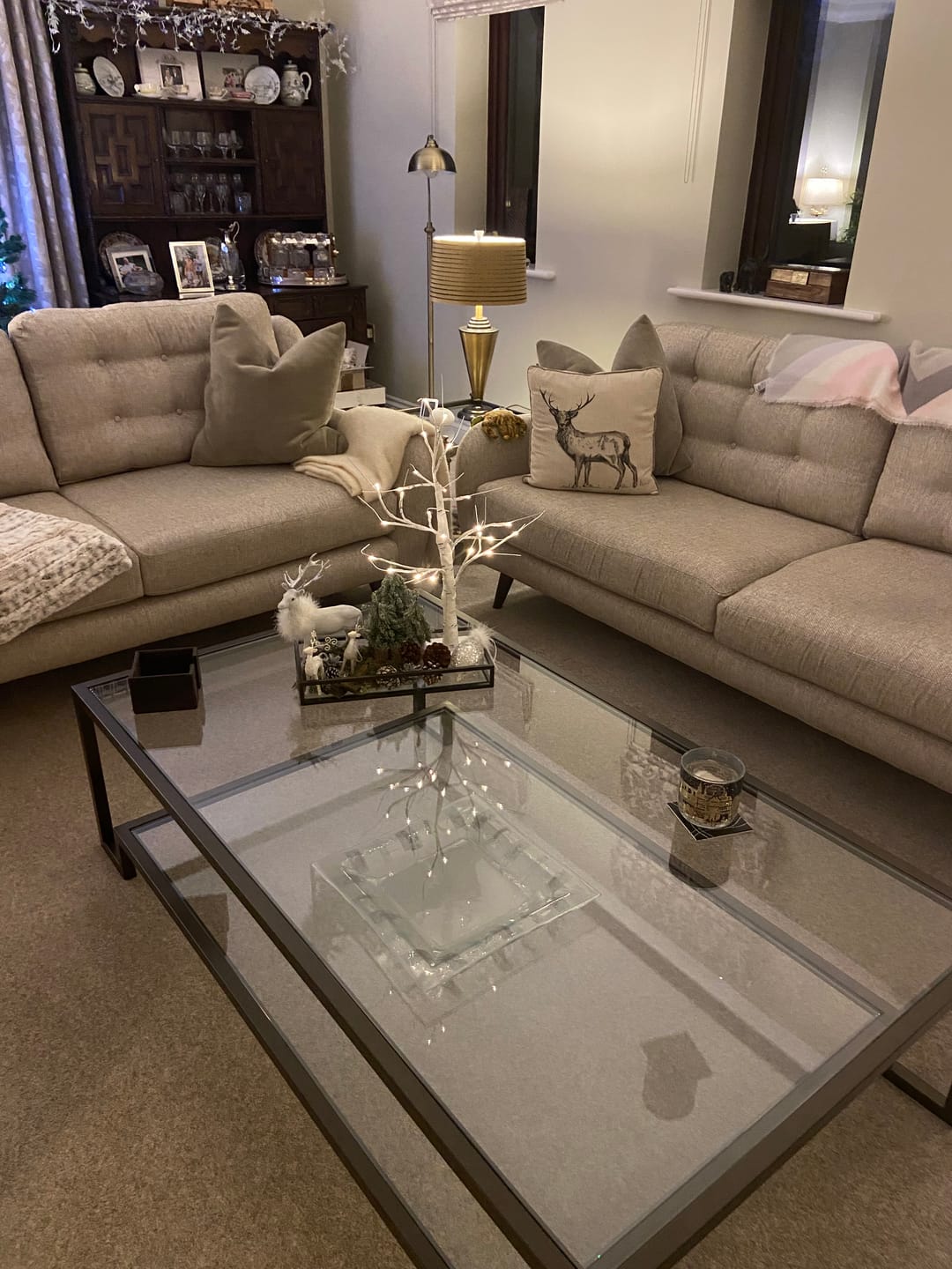 Customer photo review of Decorative Tray Metal Glass - Dark Bronze