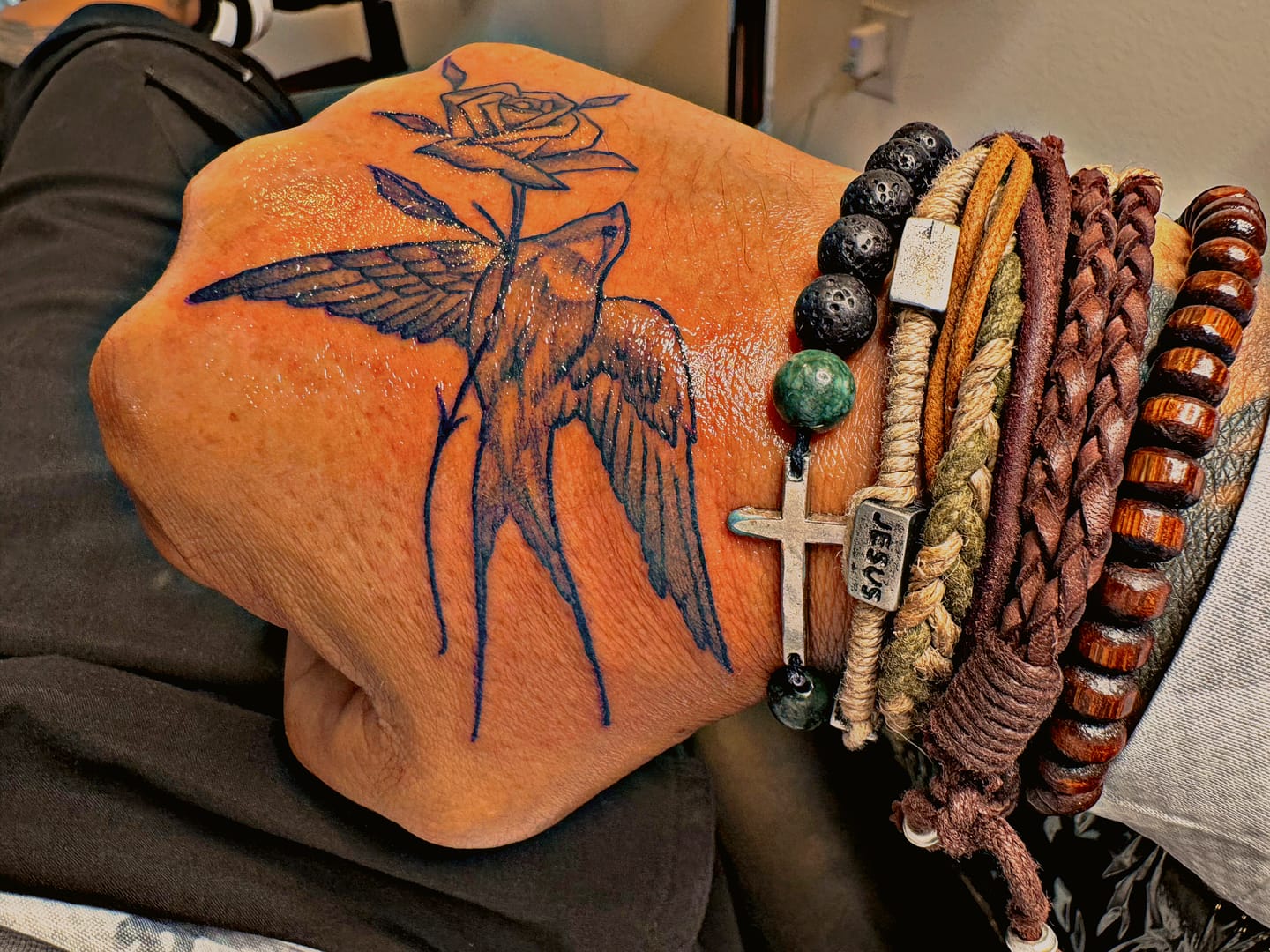 Customer photo review of Trinity Tribal WristPack- Jesus