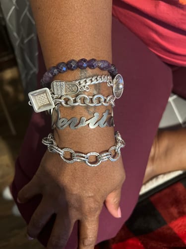 Customer photo review of Personalized Name Bangle