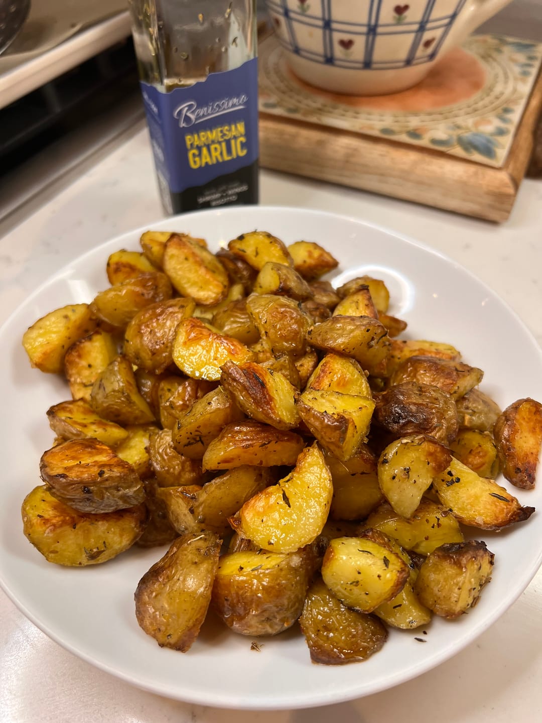 Customer photo review of Parmesan Garlic Oil 8.1 oz