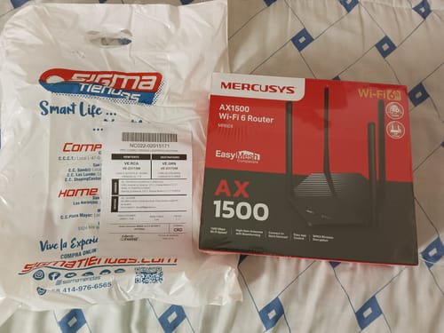 Customer photo review of Router Mercusys MR60X WiFI 6 Gigabyte AX1500 4 antenas ,1201 Mbps en la banda de 5 GHz y 300 Mbps en la banda de 2,4 GHz