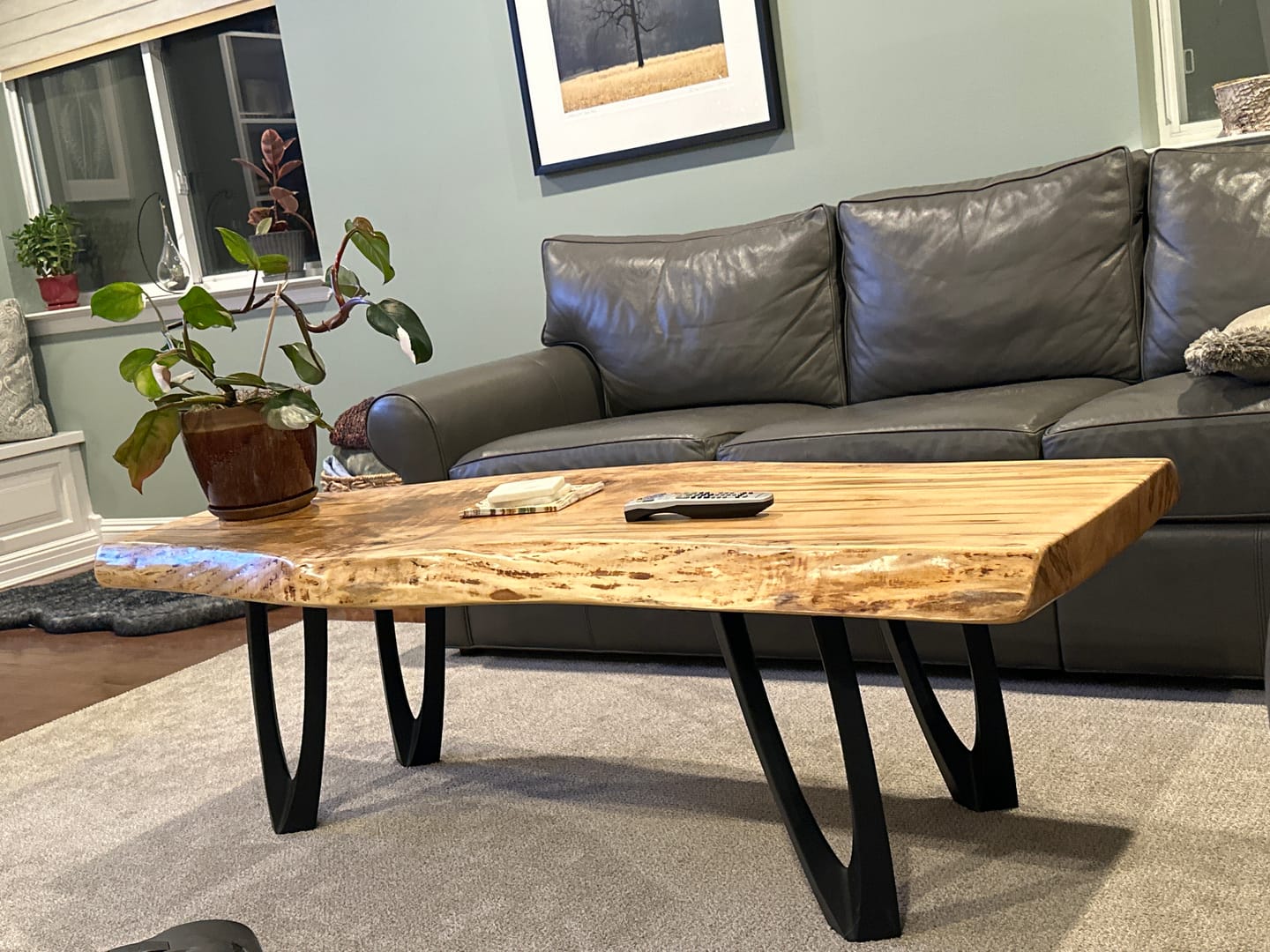 Customer photo review of Bench Legs 123 Udo 16H Handcrafted Metal Furniture
