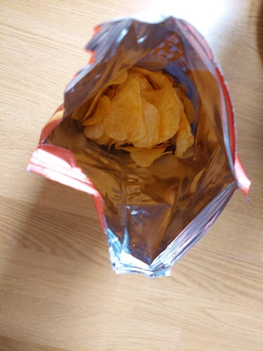 Customer photo review of Bio Kartoffelchips Paprika - MHD 11.01.25
