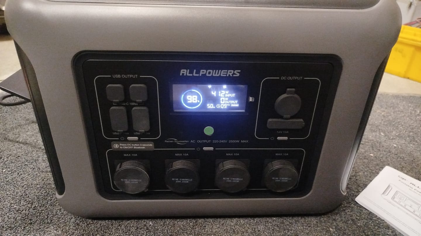 Customer photo review of ALLPOWERS R2500 Power Station Portatile 2500W 2016Wh