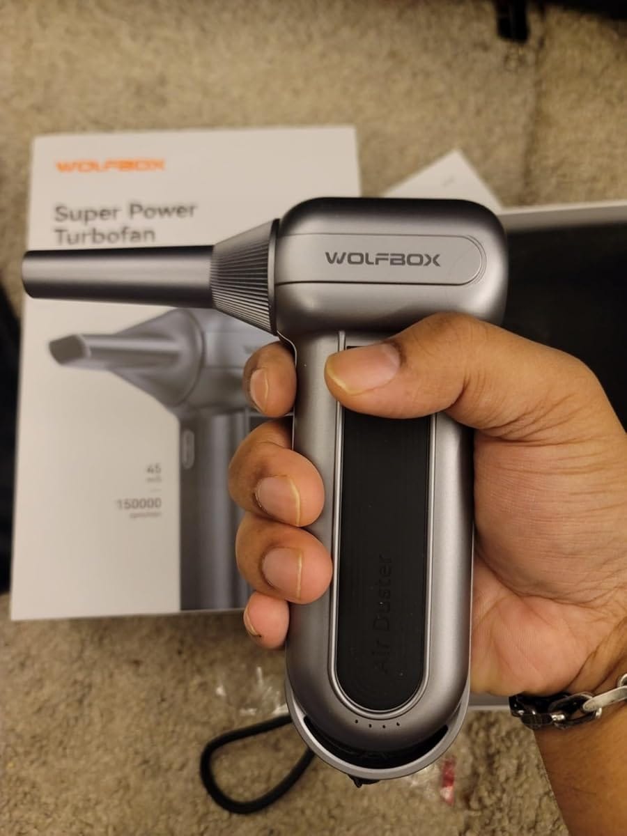 Customer photo review of WOLFBOX MF100 Compressed Air Duster - Super Power Electric Air Duster
