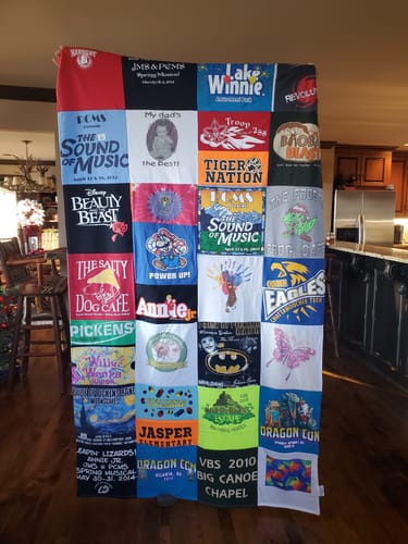 Customer photo review of Classic T-Shirt Blanket