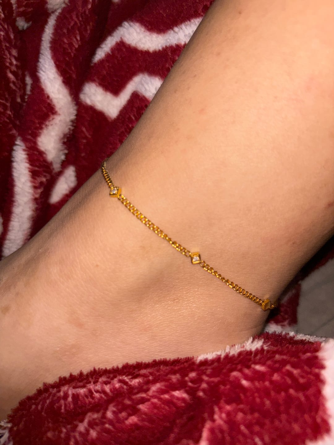 Customer photo review of Crystal Chain Anklet