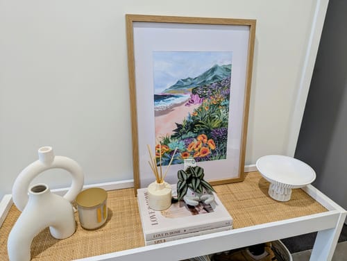 Customer photo review of Coastal Bluffs by Sarah Gesek. - Beach Landscape Stretched Canvas, Poster or Fine Art Print