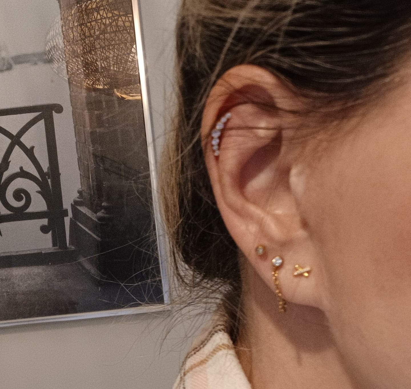 Customer photo review of Shining Point Ohrstecker | 18K vergoldet