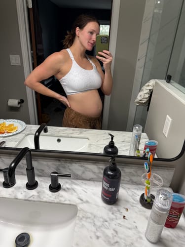 Customer photo review of Ultra Comfort Active Nursing Bra (White Python)