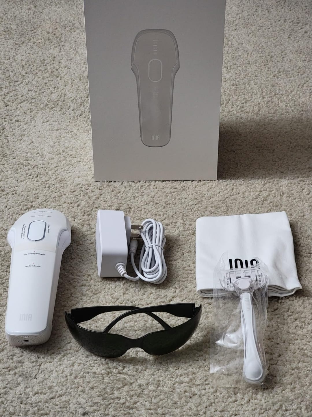 Customer photo review of INIA HAUTE Pro IPL Hair Removal Device
