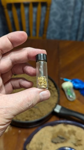 Customer photo review of Nugget Reserve 'MUSEUM SPECIMEN CHASE' - Gold Panning Paydirt Concentrate
