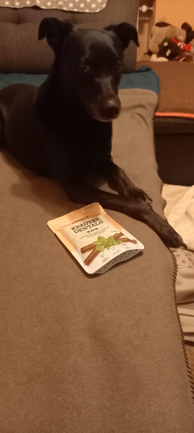 Customer photo review of Kräuter Dentals für Hunde zur Zahn- und Darmpflege (150g)
