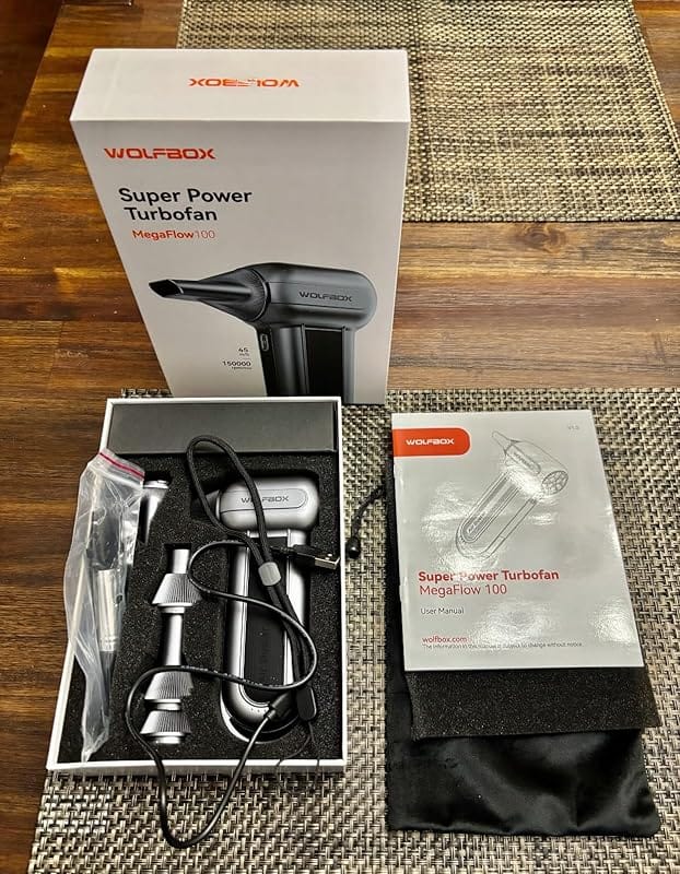 Customer photo review of WOLFBOX MF100 Compressed Air Duster - Super Power Electric Air Duster