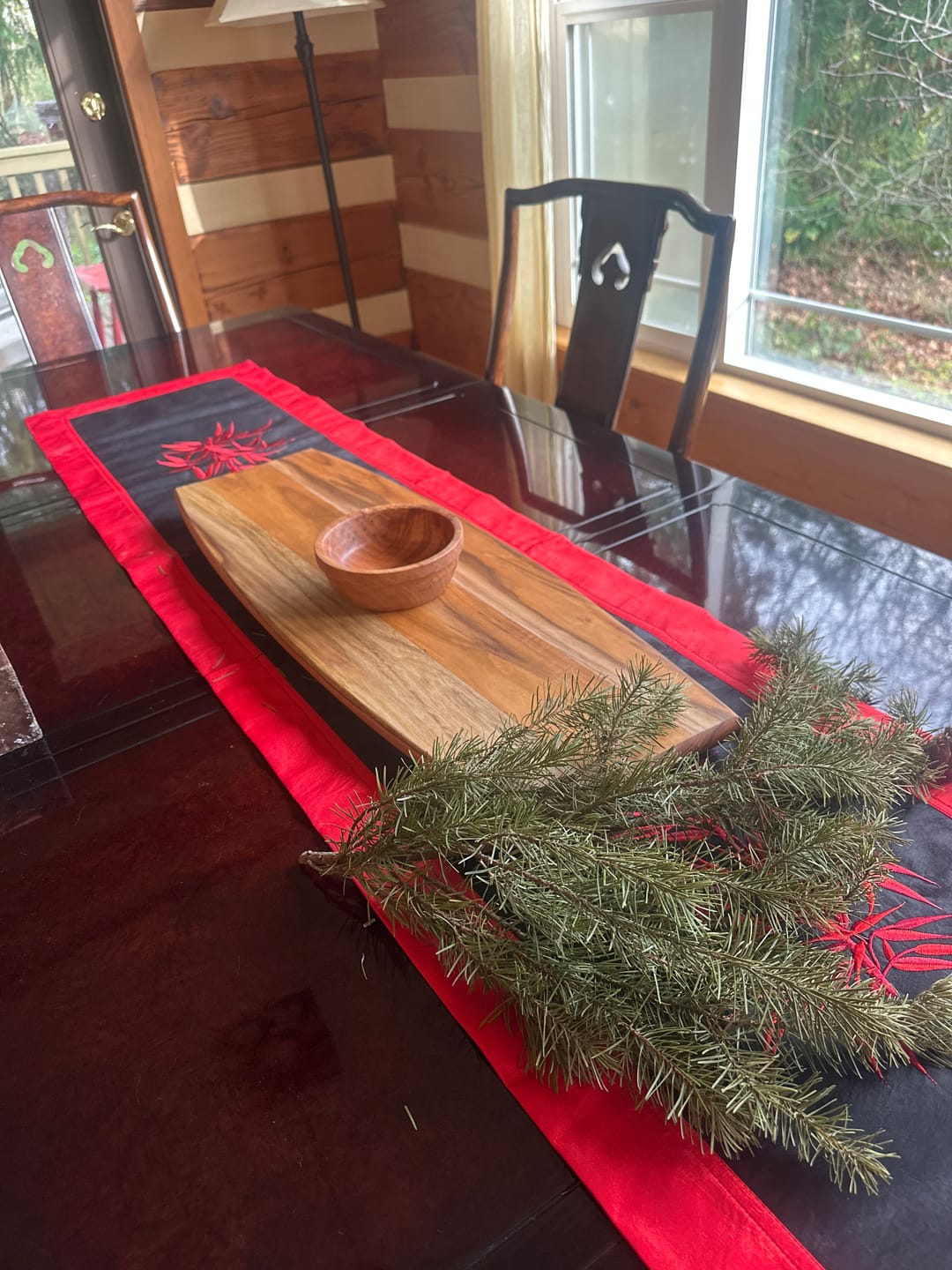 Customer photo review of 30x10.5" Extra Large Warped Rectangle Dual Handle Serving Board Acrylic Router Template