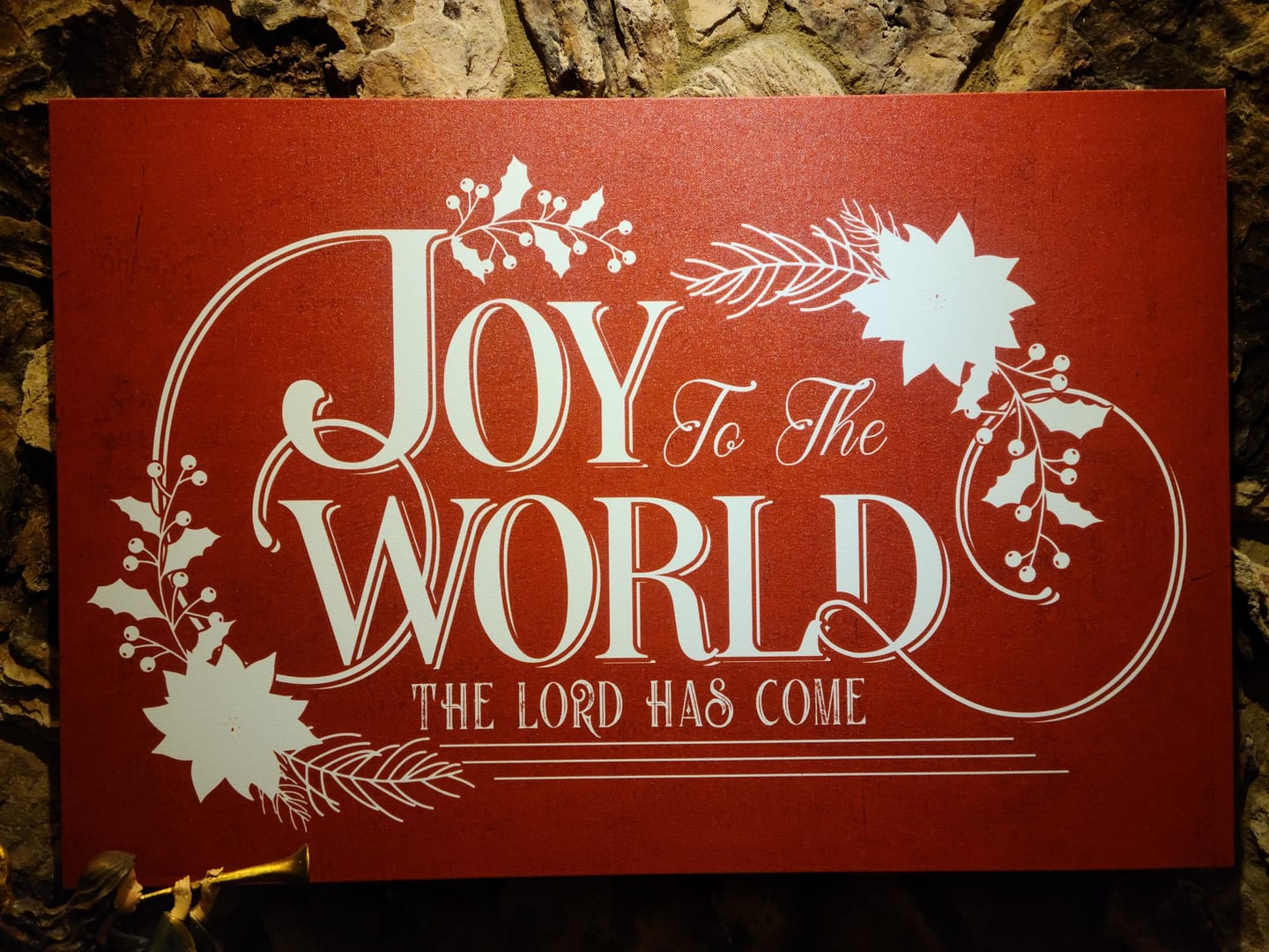 Customer photo review of Joy To The World The Lord Has Come Christmas Wall Art Canvas
