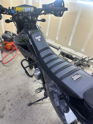 Customer photo review of Custom Seat Cover: 2022 Kawasaki KLX300 / SM