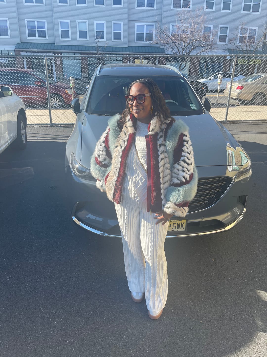 Customer photo review of INEZ FAUX FUR JACKET