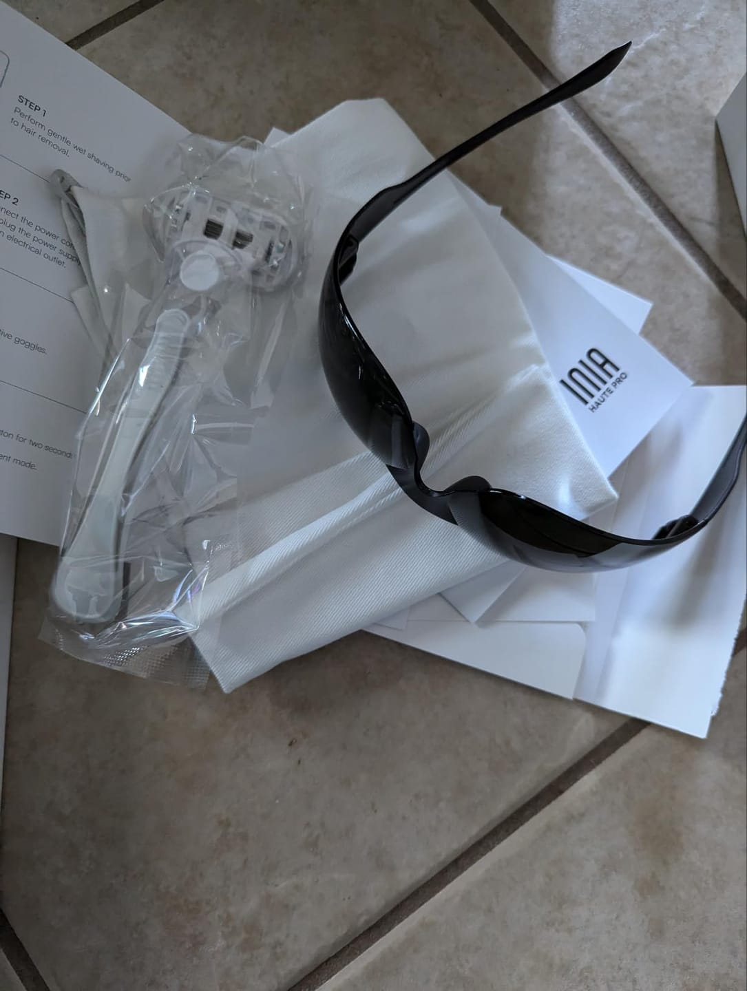 Customer photo review of INIA HAUTE Pro IPL Hair Removal Device