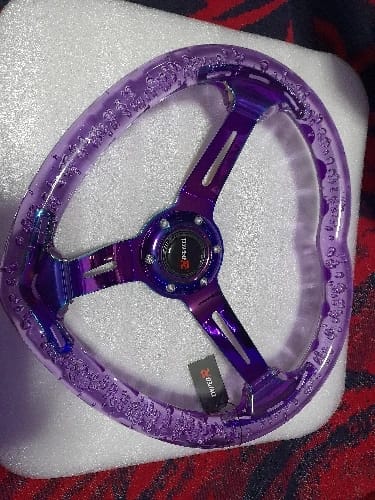 Customer photo review of Bubble Steering Wheel Purple Deep Dish 350mm