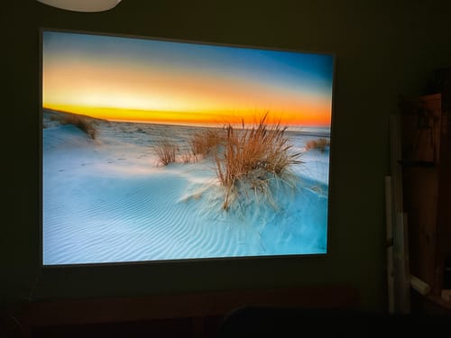 Customer photo review of Leuchtbild Acrylglas Canvalight® DIA | Weiße Dünen | Querformat