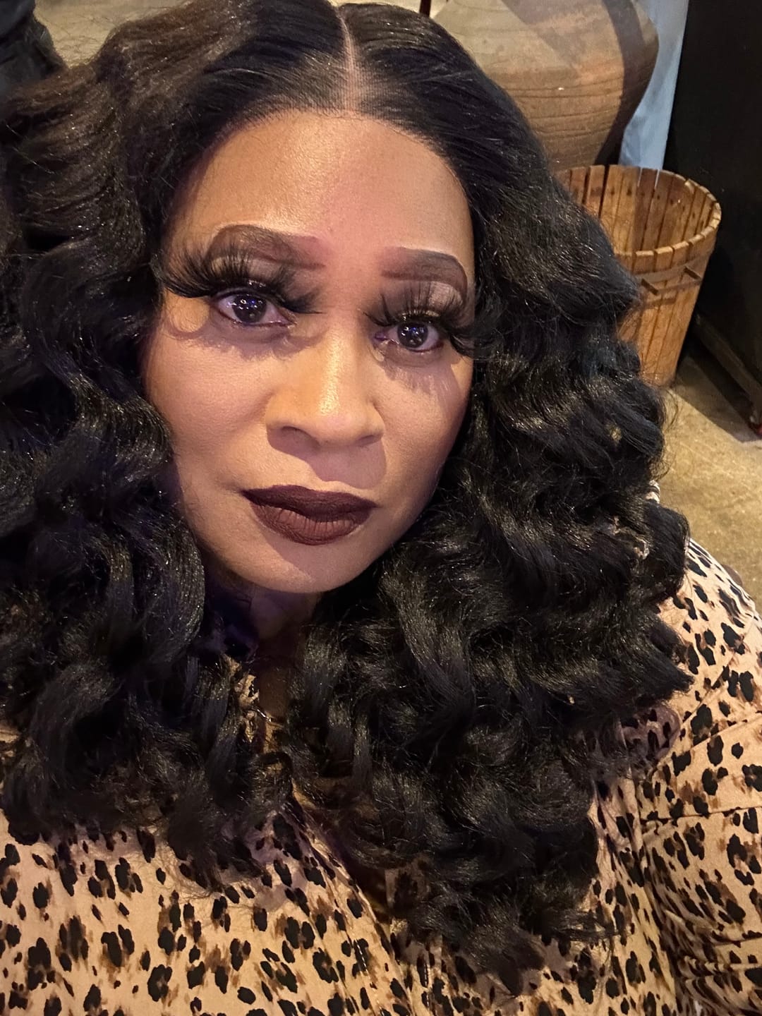 Customer photo review of Sensationnel Curls Kinks & Co Glueless Textured HD Lace Front Wig - Y-PART KINKY WAND CURL 20" - Kinky Edges