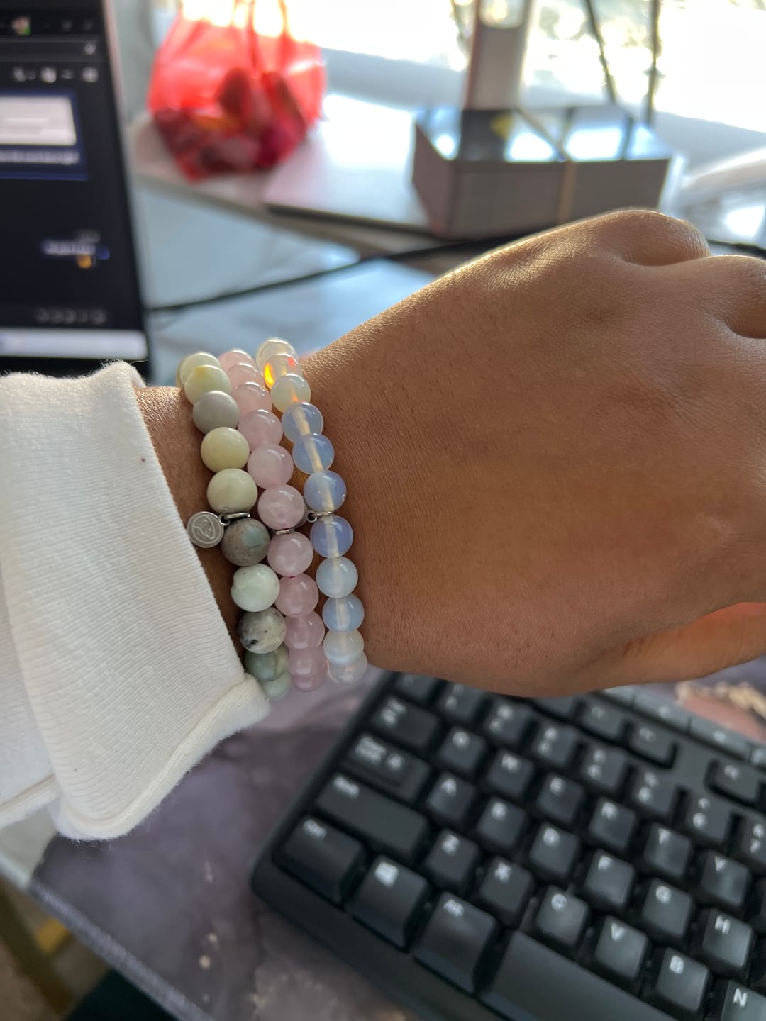 Customer photo review of Cancer Strength Bracelet Pack