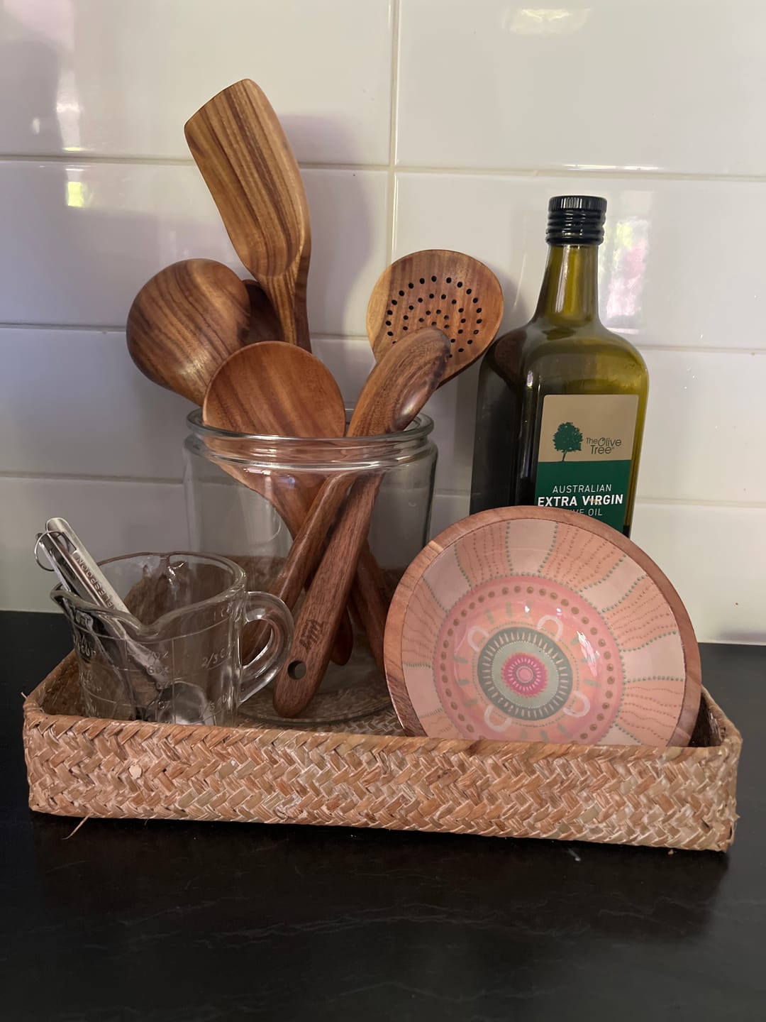 Customer photo review of Teak Wooden Utensil Set