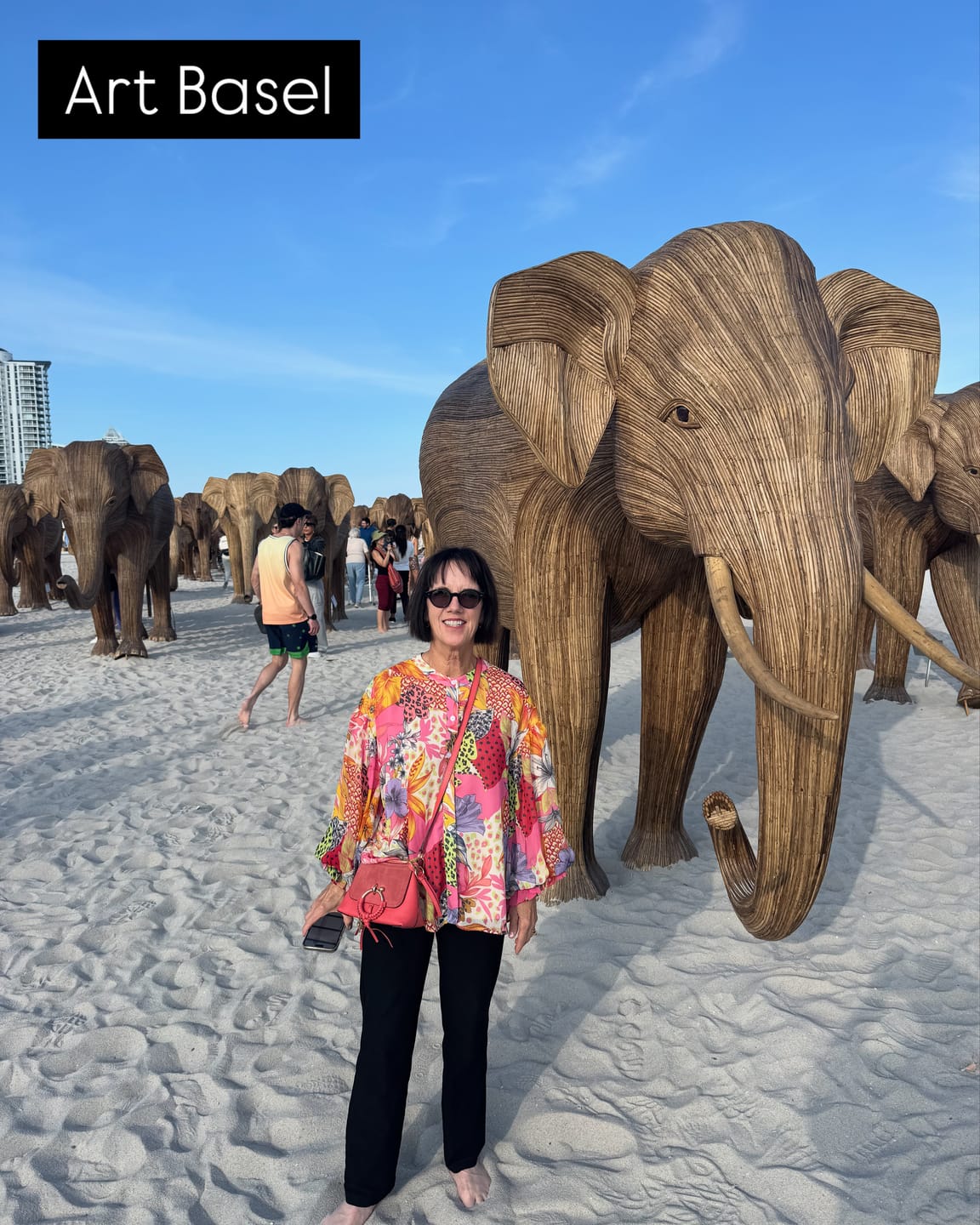Customer photo review of Printed Chiffon Bubble Sleeve Blouse