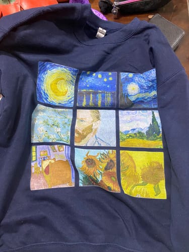 Customer photo review of Van Gogh Greatest hits Sweatshirt