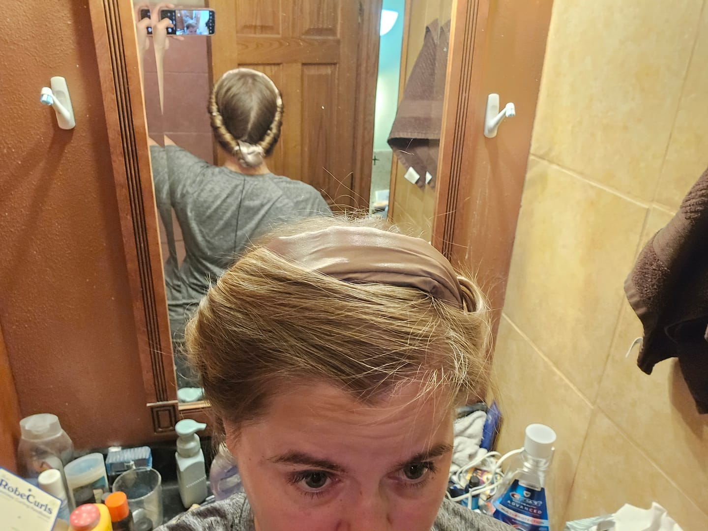 Customer photo review of The Original Heatless Curling Headband - Black