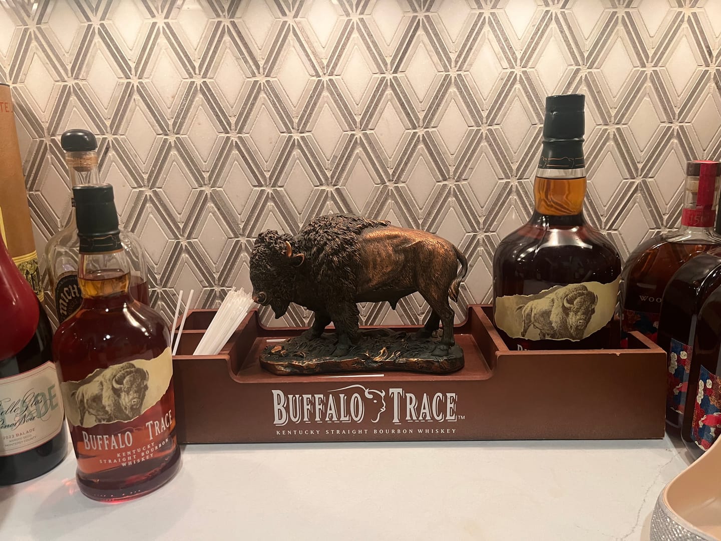 Customer photo review of Buffalo Trace Bourbon Whiskey Case Bundle (12 Bottles) (750ml)
