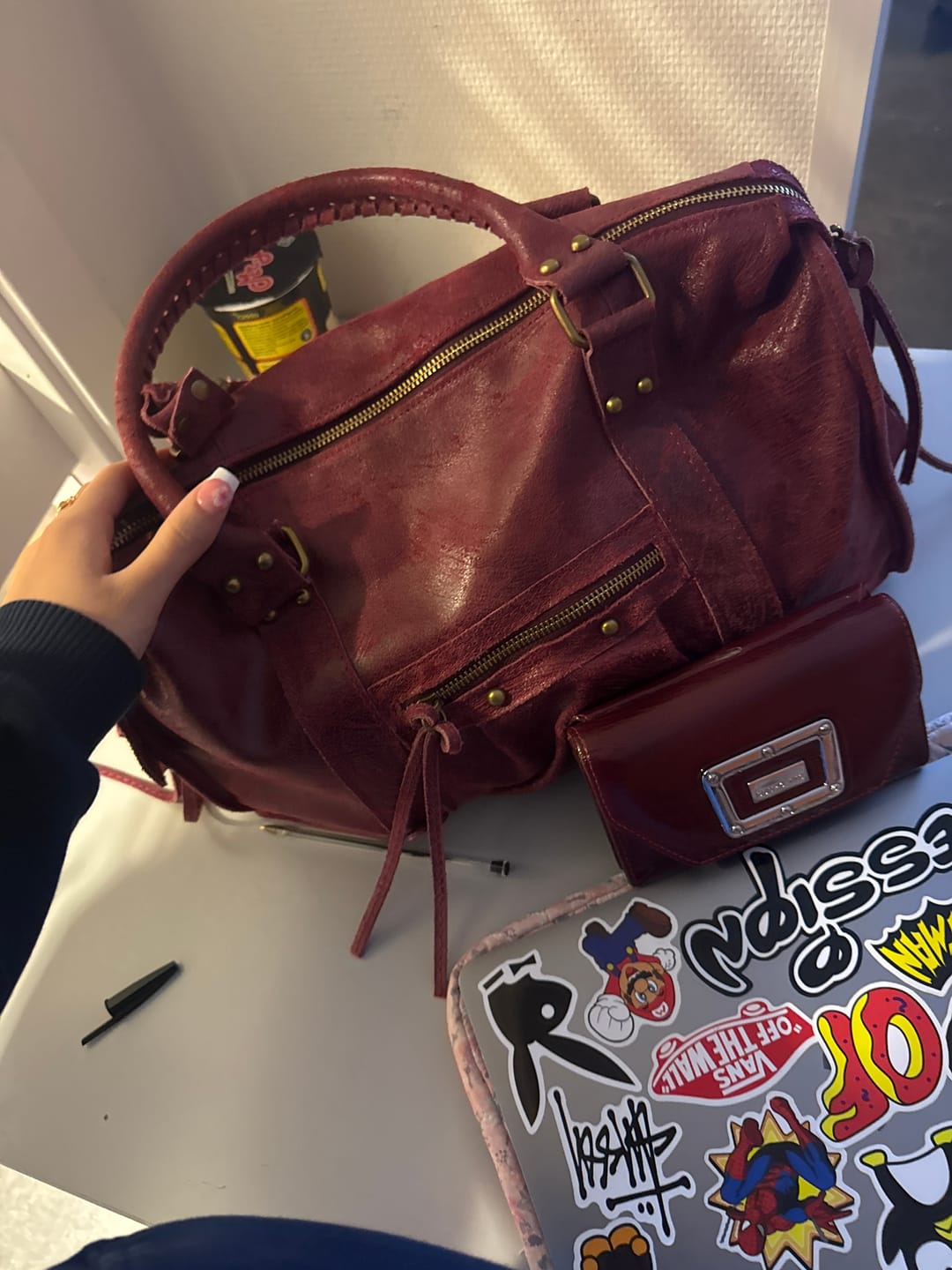 Customer photo review of It girl bag cherry red