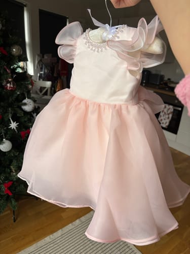 Customer photo review of Girl Birthday Dresses Toddler Pink Puffy Party Formal Princess Dress