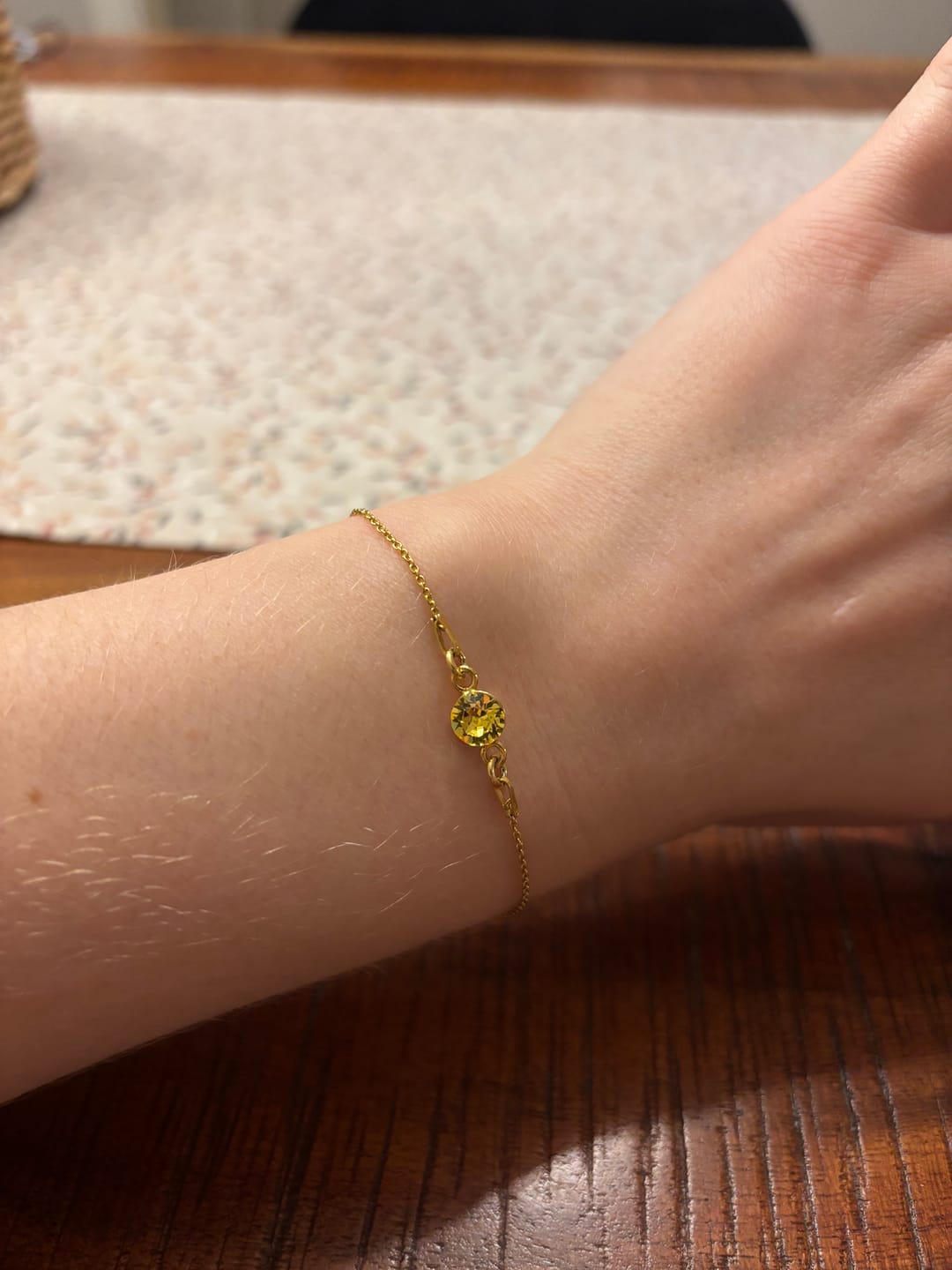 Customer photo review of Armband mit Geburtsstein