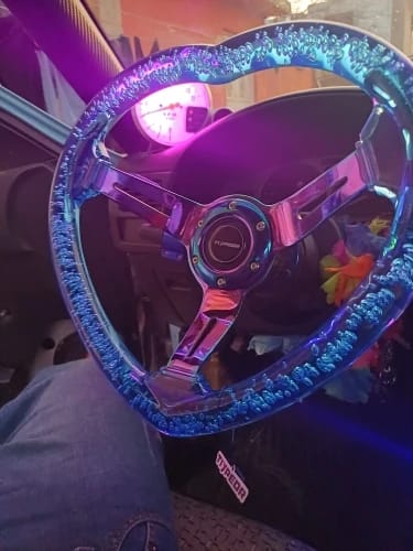 Customer photo review of 350MM Blue Bubble Neo Steering Wheel