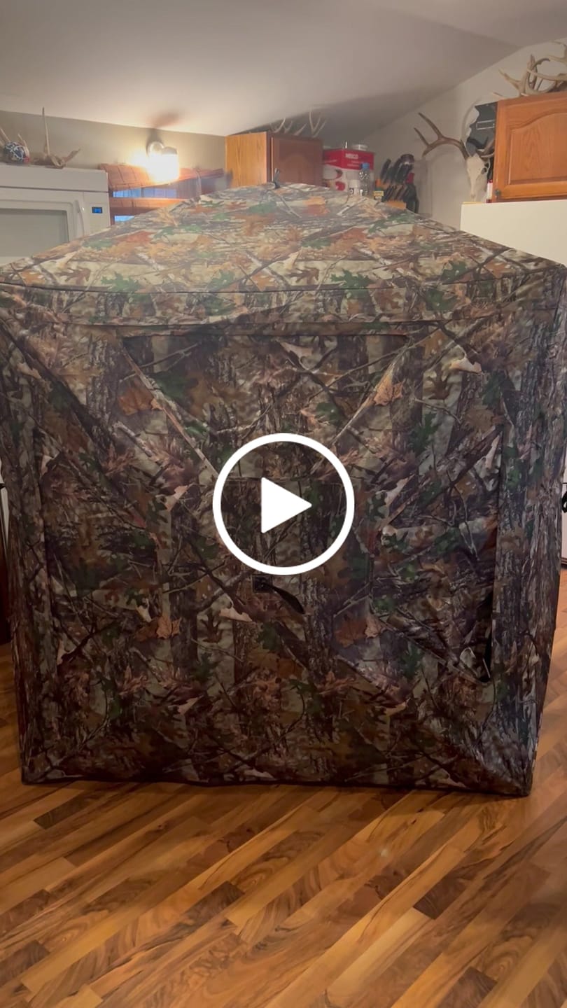 Customer video review of VisST See-Through Pop-Up Ground Blinds with Silent Magnetic Door