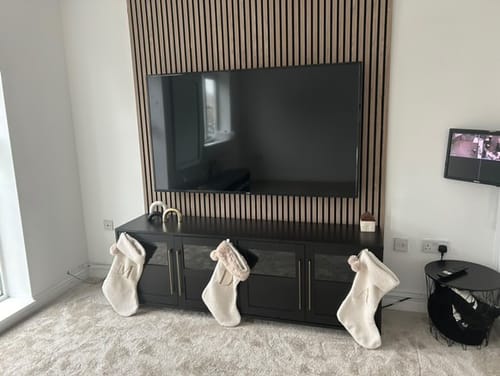 Customer photo review of Acoustic Slat Wall Panel - Walnut