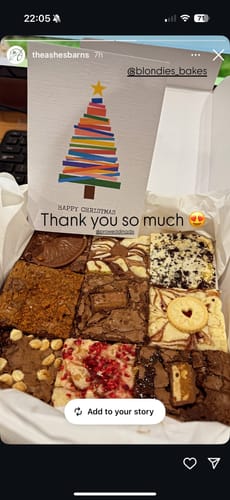 Customer photo review of Christmas Brownie & Blondie Mixed Box
