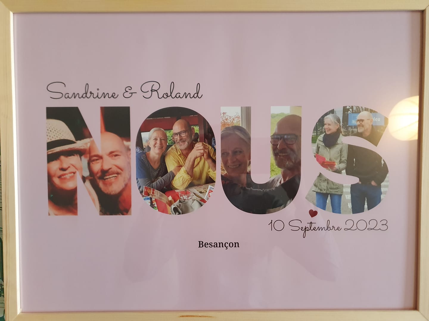 Customer photo review of Nous Lettres - Affiche Personnalisée