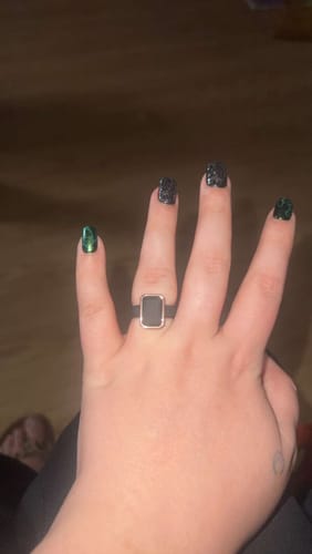 Customer photo review of Emerald Collection- Silicone Rings with Metal Frame