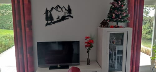 Customer photo review of Décoration Murale en Métal - Montagne et Cerf