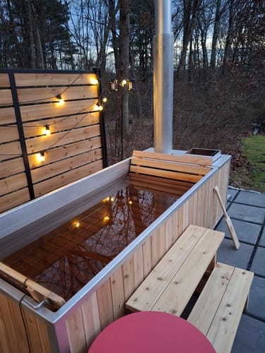 Customer photo review of Wood Burning Hot Tub