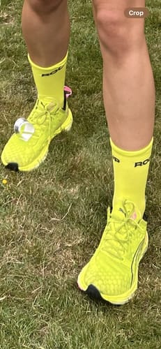 Customer photo review of ROCUP Performance Socks - Black/White (3 pack)