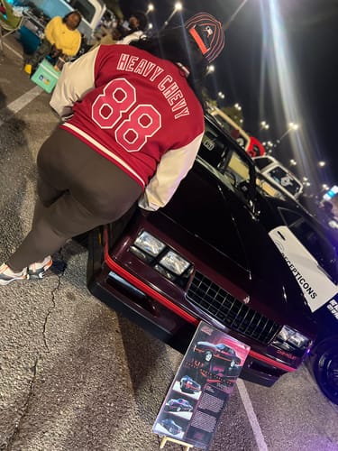 Customer photo review of Custom Crimson Crimson Cream-Maroon Bomber Full-Snap Varsity Letterman Two Tone Jacket